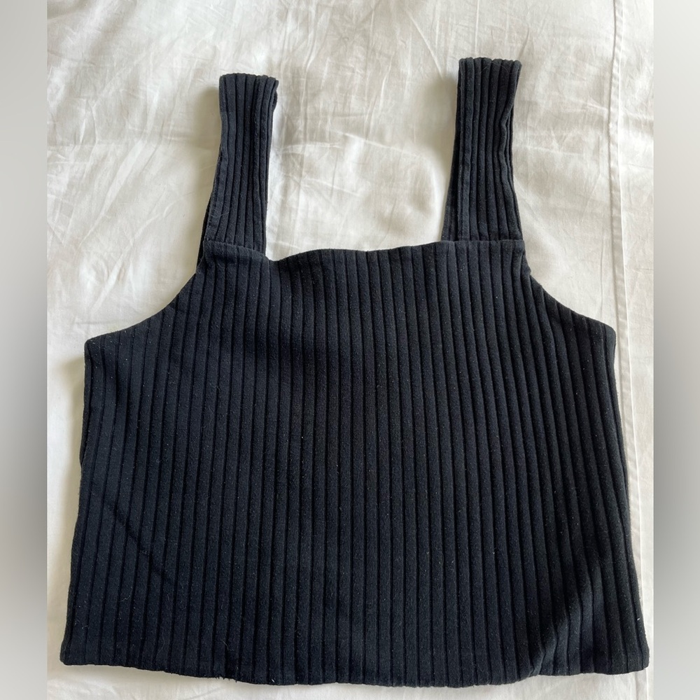 American Eagle Soft & Sexy Black Crop Top M